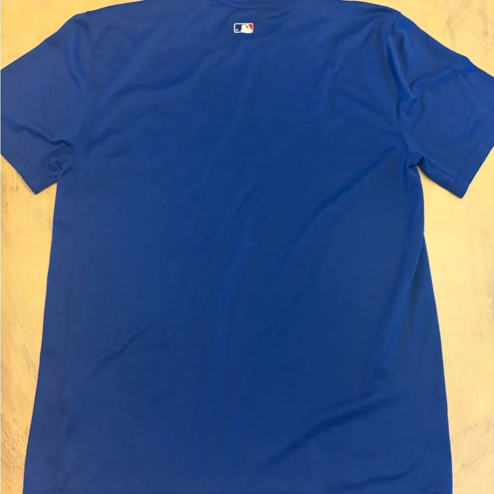 Chicago Cubs Nike Dri Fit T Shirt Mens Large Blue MLB Baseball Performance Tee - Picture 4 of 6